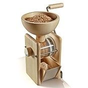 KoMo hand flour mill wheat grinder, wood