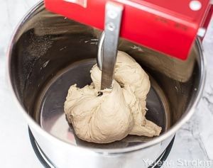 Small batch in Famag mixer 小面团在Famag螺旋搅拌机