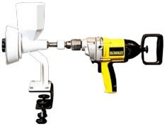 Wonder Junior Grain Mill with optional drill drive adapter. (Drill not included.) 奇迹初级豪华谷物研磨机,电动,手动