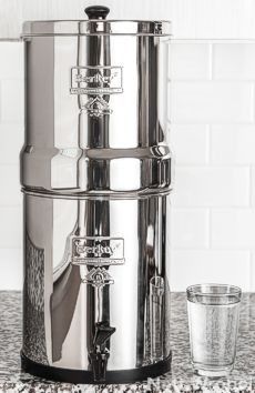 Clean water purified in Big Berkey