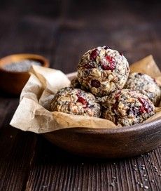 亚麻制成的能量蛋白球