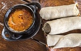 Teff injera Ethiopian pancake